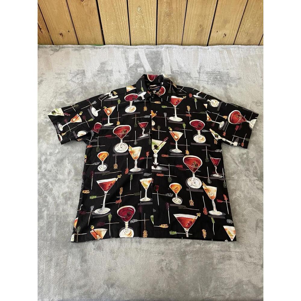 FIVE CROWN Vintage Sz Large COCKTAIL Easy Livin  Hawaiian  Shirt